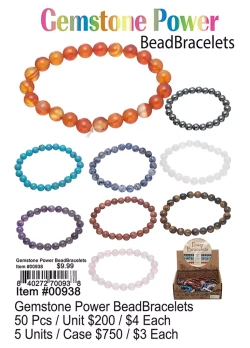 Gemstone Power Beads Bracelets